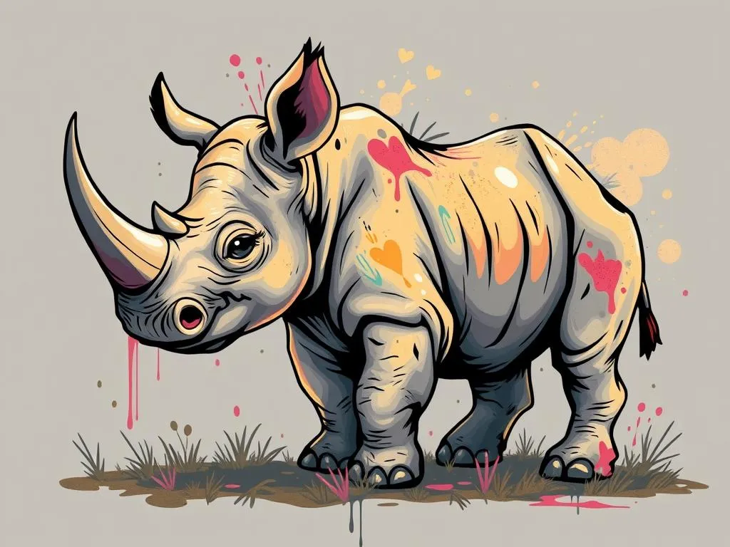 Baby Rhino In A Dream