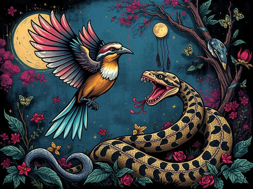 Bird And Snake In Dream