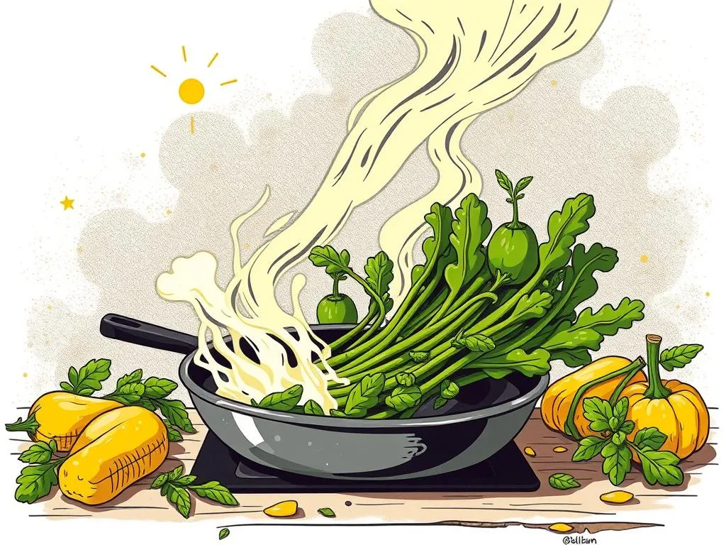 Cooking Mustard Greens In A Dream