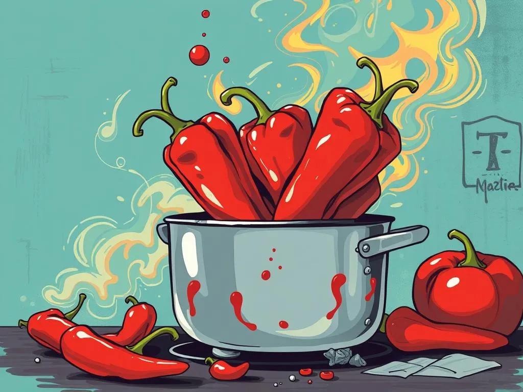 Cooking Red Peppers In A Dream