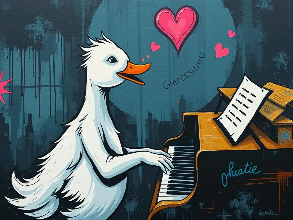 Dream Of A White Duck Playing The Piano