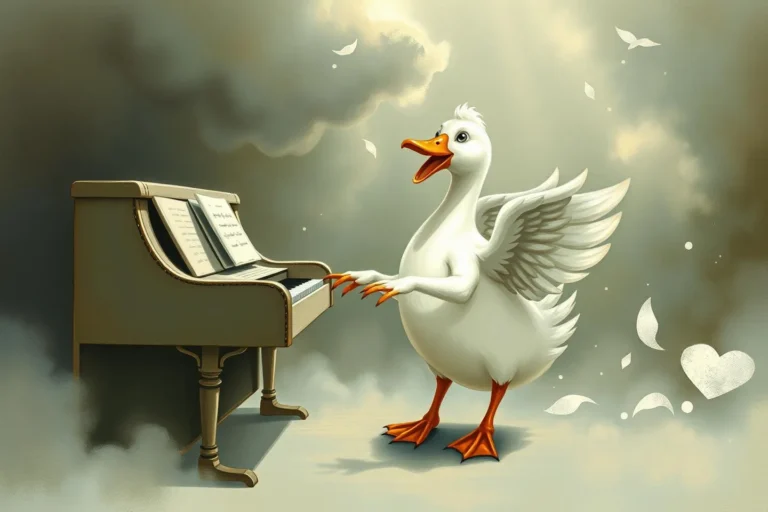 Dream Of A White Duck Playing The Piano