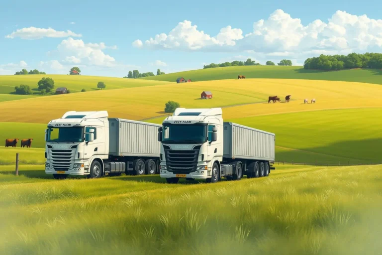 Dream Of New White Lorries In The Farm