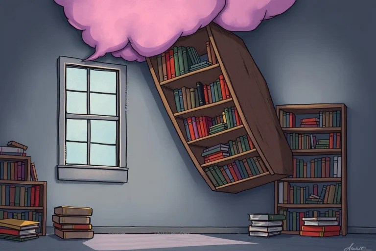 Dreaming About A Falling Bookshelf