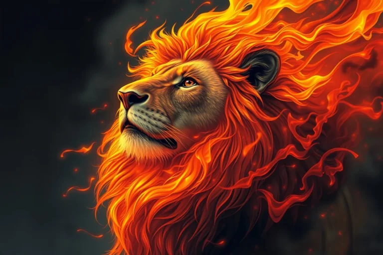 Dreaming About A Lion Made Of Fire