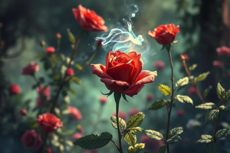 Dreaming About A Red Rose In A Garden