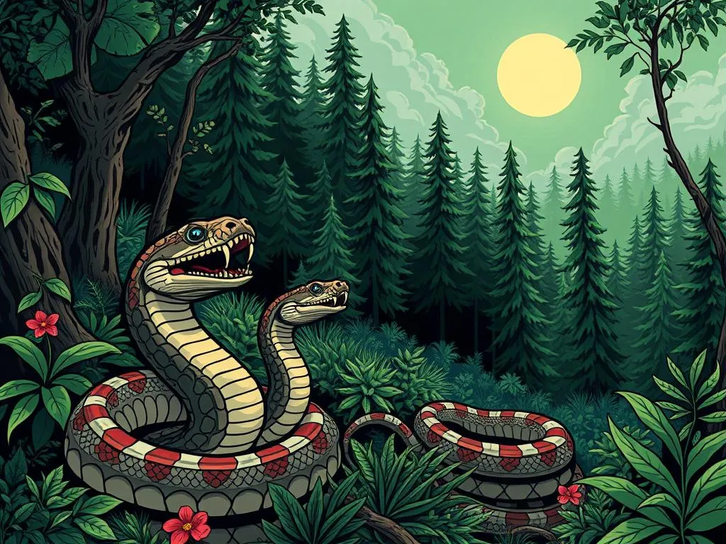 Dreaming About Snakes In A Green Forest