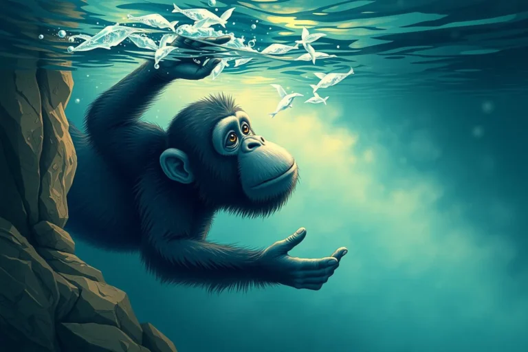 Dreaming Of A Monkey Swimming