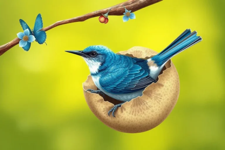 Hatching Blue Bird Dream