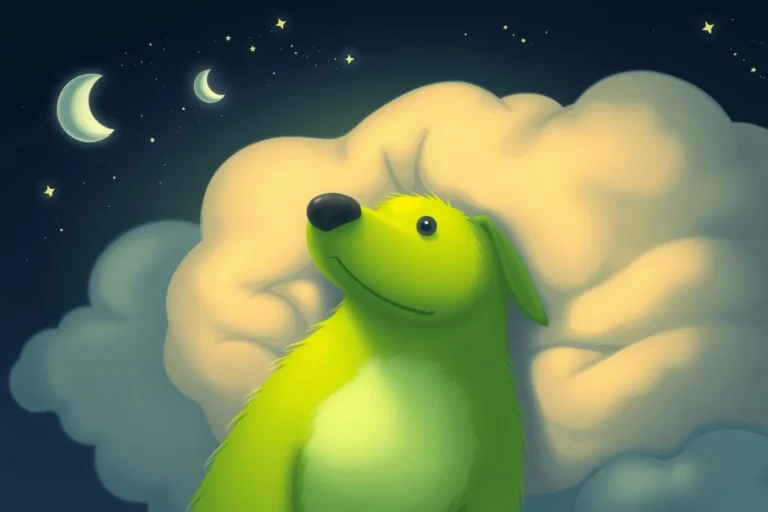 Seeing A Big Green Dog In My Dream