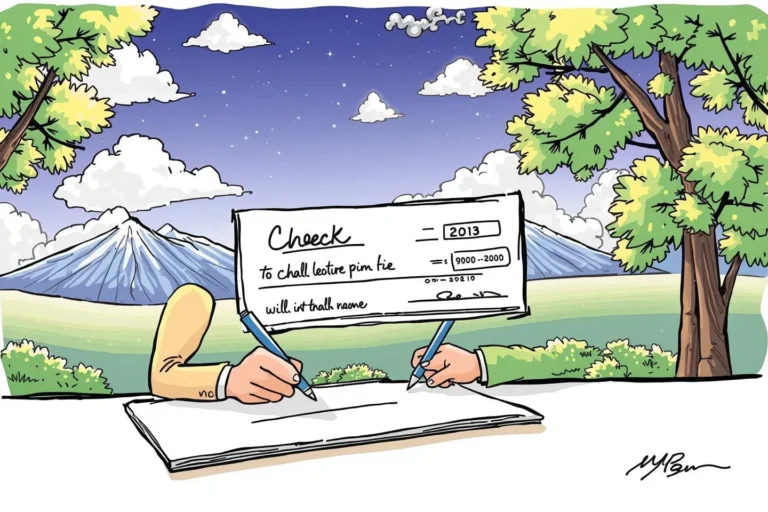 Signing A Check In A Dream