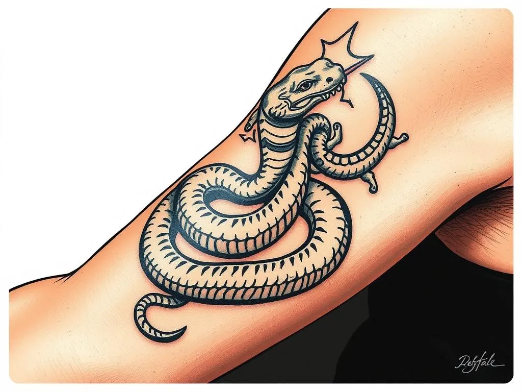 Snake Tattoo On Left Arm Dream Meaning