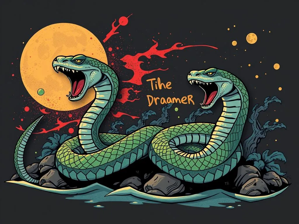 Snakes Chasing The Dreamer