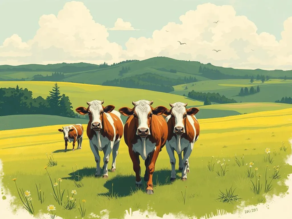 To Dream Of Cows Entering A Green Field