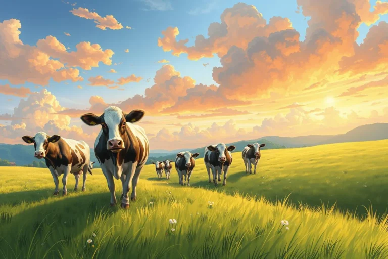 To Dream Of Cows Entering A Green Field