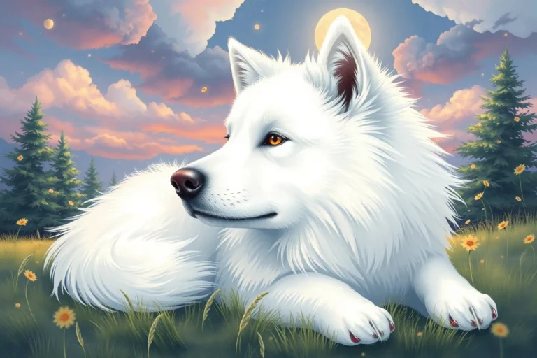 White Samoyed In A Dream