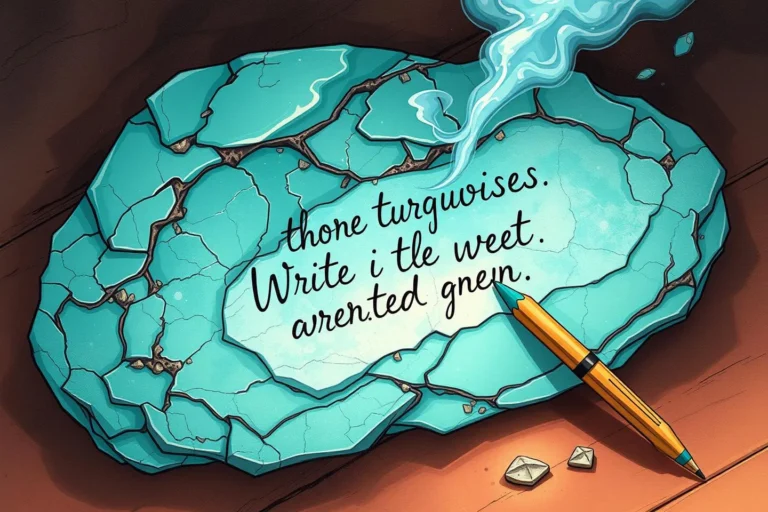 Writing On A Turquoise Stone In Dreams